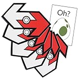 ColorBoxCrate Pokemon Go Trade Stickers, 6 Pack, Includes 5 Trade Decals plus 1 Hatching Oh Egg Decal (Red Team Valor Trade Stickers)