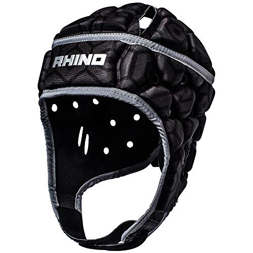 Rhino Unisexs Pro Hoofdbeschermer Hoofdbescherming, Zwart, L