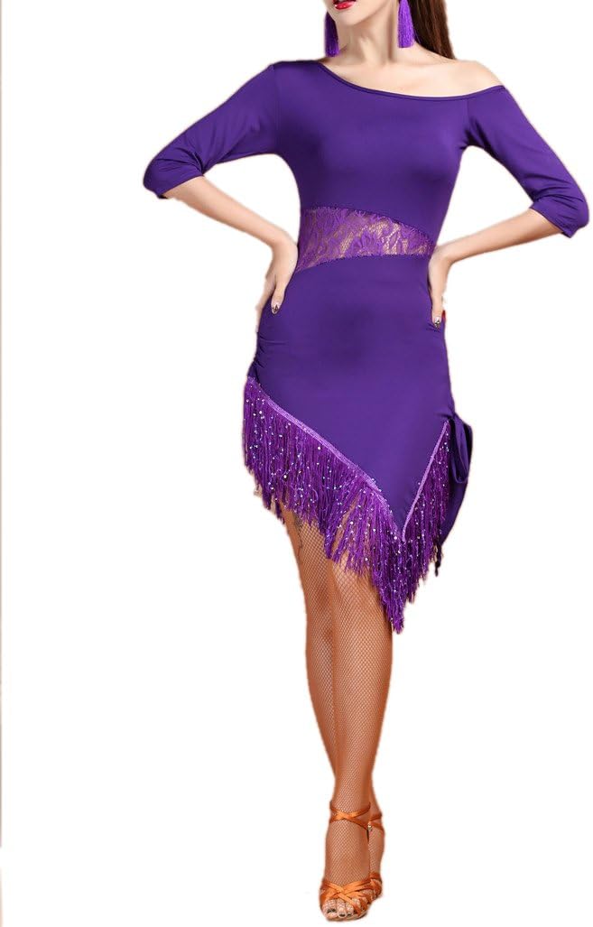 Whitewed Salsa Latin?Dance Practice Competition Performance Club Apparel Clothes