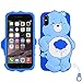 Artbling Case for iPhone X XS 10,Silicone 3D Cartoon Animal Cover,Kids Girls Coo Cute Cases,Kawaii Soft Gel Rubber Unique Character Protector+Finger Ring for iPhone10 iPhoneX XS (Rain Bear)