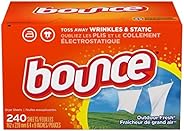 Bounce Dryer Sheets Laundry Fabric Softener, Outdoor Fresh Scent, 240 Count