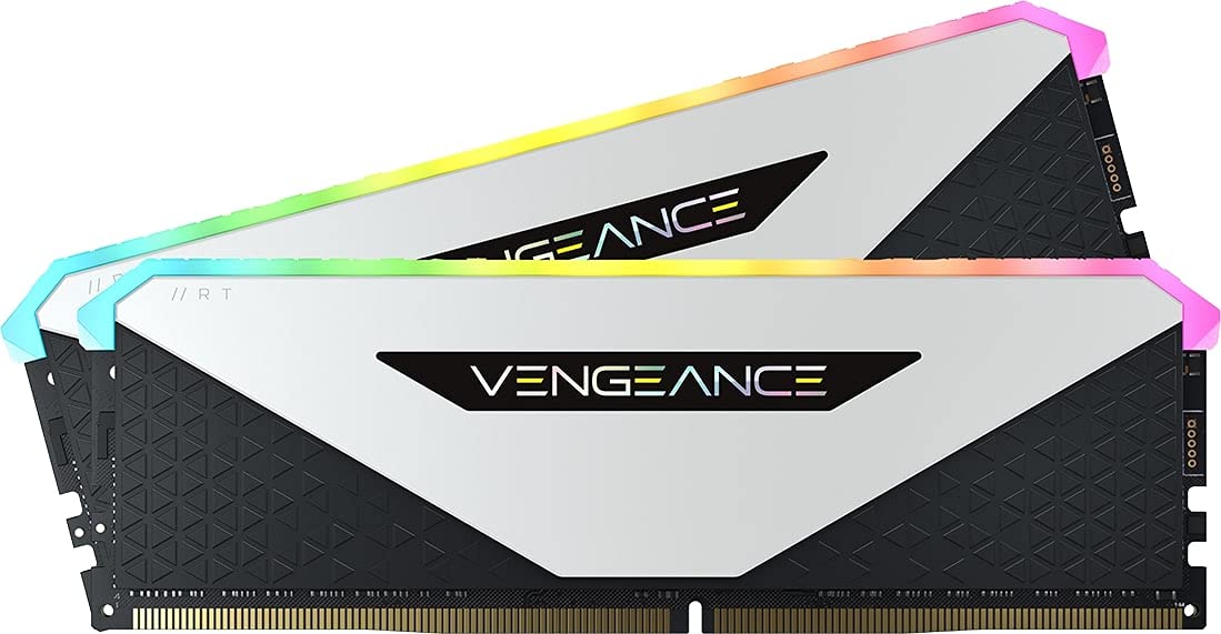 Corsair Vengeance RGB RT 64GB (2x32GB) DDR4 3200MHz C16 Desktop Memory (Dynamic RGB Lighting, Optimised for AMD 300/400/500 Series, Compatible with Intel 300/400/500 Series) White, CMN64GX4M2Z3200C16W
