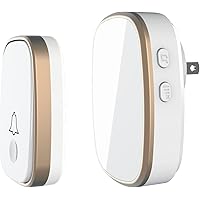 LUAMB Wireless Doorbell, 1,000ft Range Loud Enough with 5Volume Levels and Mute Mode Door Chimes LED Flashing