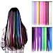 Party Highlights Colorful Clip in Synthetic Hair Extensions, Heat Resistant Synthetic Hair Extensions on Double Weft Hair Extensions in Multiple Colors (30 Pieces, Multicolor-Straight)thumb 1
