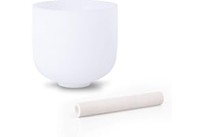 ALIOTH 6" C Note Crystal Singing Bowl Root Chakra with Suede Mallet for Meditation, Yoga, Chakra Healing & Sound Therapy