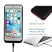 iPhone 6S Plus / 6 Plus (not for iPhone 6 / 6s) Battery Case Charger [Extra Bonus-Tempered Glass Screen Protector], 6800mAh External Battery Backup Protective Charger Case (Red)