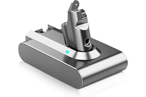 FHYBAT 1 Pack 6.0Ah 21.6V Lithium ion V6 Replacement Battery Compatible with V6 Animal V6 Absolute V6 Motorhead V6 Fluffy V6 Trigger DC58 DC59 DC62 DC74 SV03 SV04 SV06 SV09 Vacuum Cleaner(Gray)