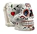 Atlantic Collectibles White Day of The Dead Crucifix Sugar Skull Mug In Bright Vivid Colors Drink Coffee Cup Ceramic 4.5