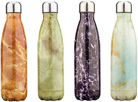 Vacuum Bottle , JELEGANT Stainless Steel Insulated Water Bottles Double Walled Vacuum Cup Thermal Insulation Travel Mug Keep for Hot &amp; Cold Drinks for Sports Camping Hiking Cycling [Agate Yellow]