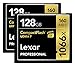Lexar Professional 1066x 128GB (2-Pack) CompactFlash Card, Up to 160MB/s Read, for Professional Photographer, Videographer, Enthusiast (LCF128CRBNA10662)