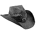 Boho Hip Cowboy Hat with Heart Concho, Natural Toyo Straw, Shapeable Brim