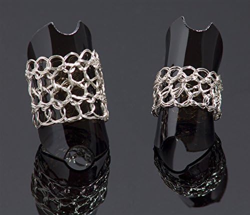 Sterling Silver Filigree Ring Size 10 Handmade Lace Wire Crochet Jewelry