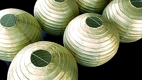 Chinese Paper Lanterns, Gold, 12' Inch Diameter - By Playscene (Pack of 6) (GOLD)