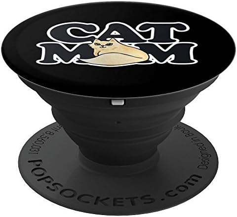 Cat mom Design proud cat person - PopSockets Grip and Stand for Phones and Tablets