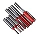 CNBTR 1/4 Inch Shank Dia Silver & Red Carbide Woodworking Straight Router Bit Set Pack of 7