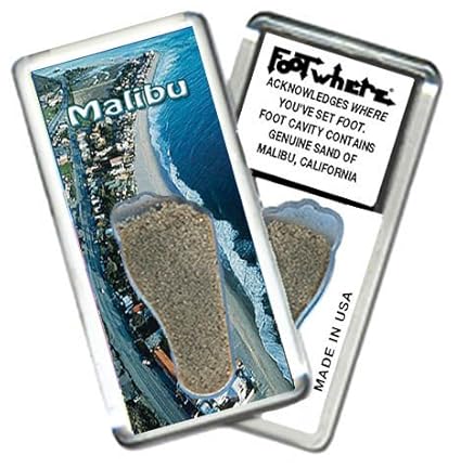 Malibu footwhere Souvenir imán para nevera. Hecho en EE. UU ...