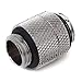 Bitspower Bitz Power G1/ 4 in. Shining Rotary G1/ 4In. Extender Silver BP-RG
