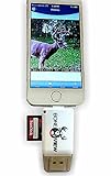 BoneView Trail and Game Camera Viewer for Apple iPhone, iPad, iPod | Lightning connector with Extender | Reads SD, SDHC and Micro SD Cards