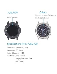 TOROTOP   Correa de repuesto para reloj Gear S3 Frontier, correa de piel de 0.866 in, para Samsung Gear S3 Frontier S3 Classic Smart Watch, no compatible con S2 S2 Classic Watch