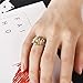 DALARAN Women Cubic Zirconia Rings Sunflower Solitaire Rings Size 6 Wedding Engagement Band Women Jewelry