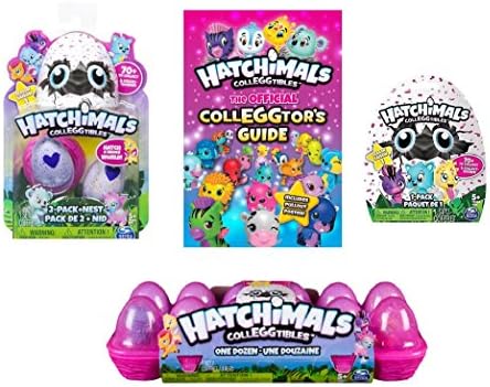 Hatchimal CollEGGtibles Ultimate Starter Pack- Official CollEGGtors Guide (Season 1&amp;2) Including Pullout Poster,CollEGGtibles 12 Pack Egg Carton, 2 Pack + Nest and Blind Bag Season 1 Bundle
