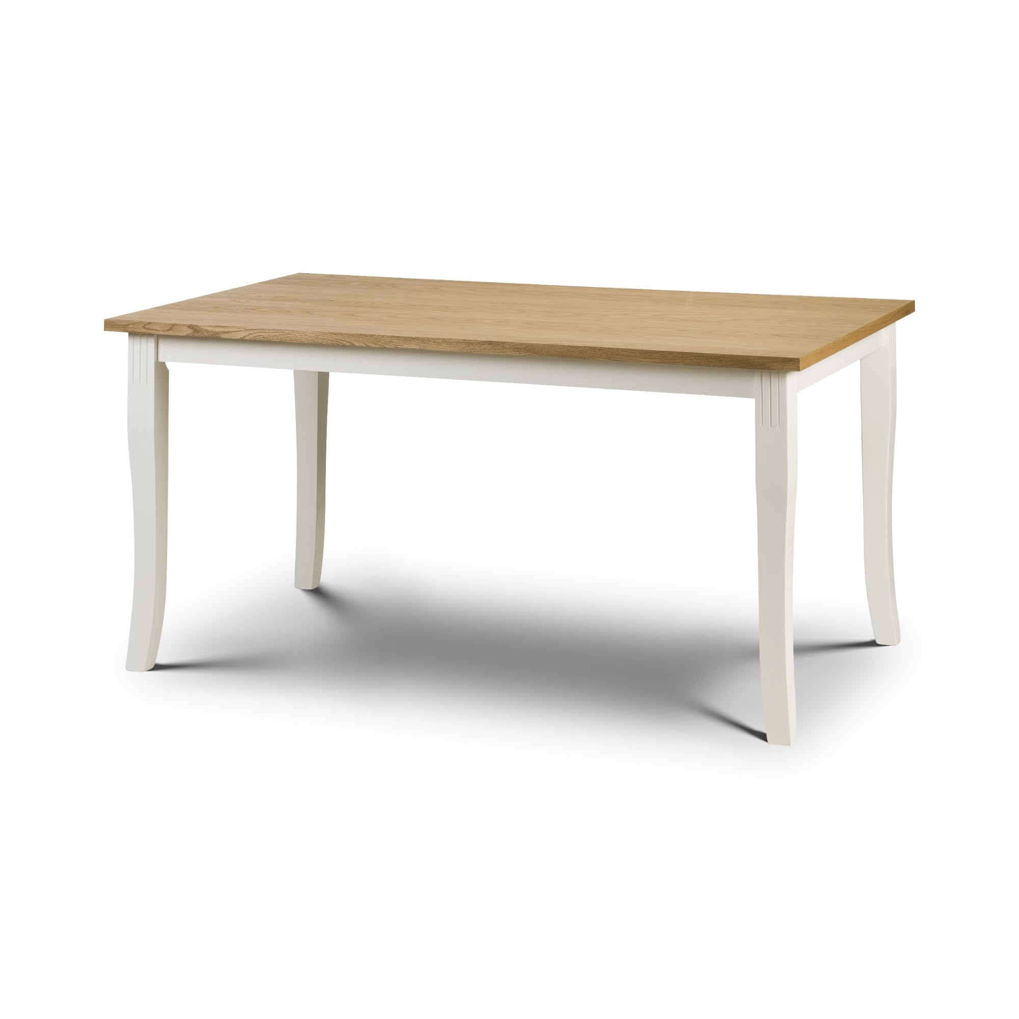 Julian Bowen Davenport Dining Table, Ivory/Light Oak
