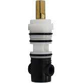 T &amp; T Hardware Shower Diverter Cartridge Replacement Compatible with Glacier Bay, Danze &amp; Kingston Brass &ndash; Fits RP90019 &amp; KBPR131CD, White Plastic w/Brass Broach, 3.25&Prime; x 7/8&Prime;