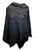 Samudy Women's Batwing Sleeve Tassels Hem Cloak Knitting Sweater