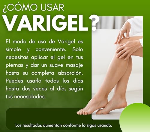 Varigel 475gr – Gel para piernas Cansadas e Hinchazón | Con Castaño de Indias, Hamamelis & Romero | Textura Ligera, Absorcion rápida