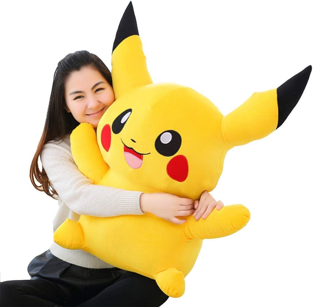 LCCYJ Pikachu Plush Toys Soft Stuffed Animal Pillow Cushion Cute Pikachu Birthday Gift Toy,01,55cm
