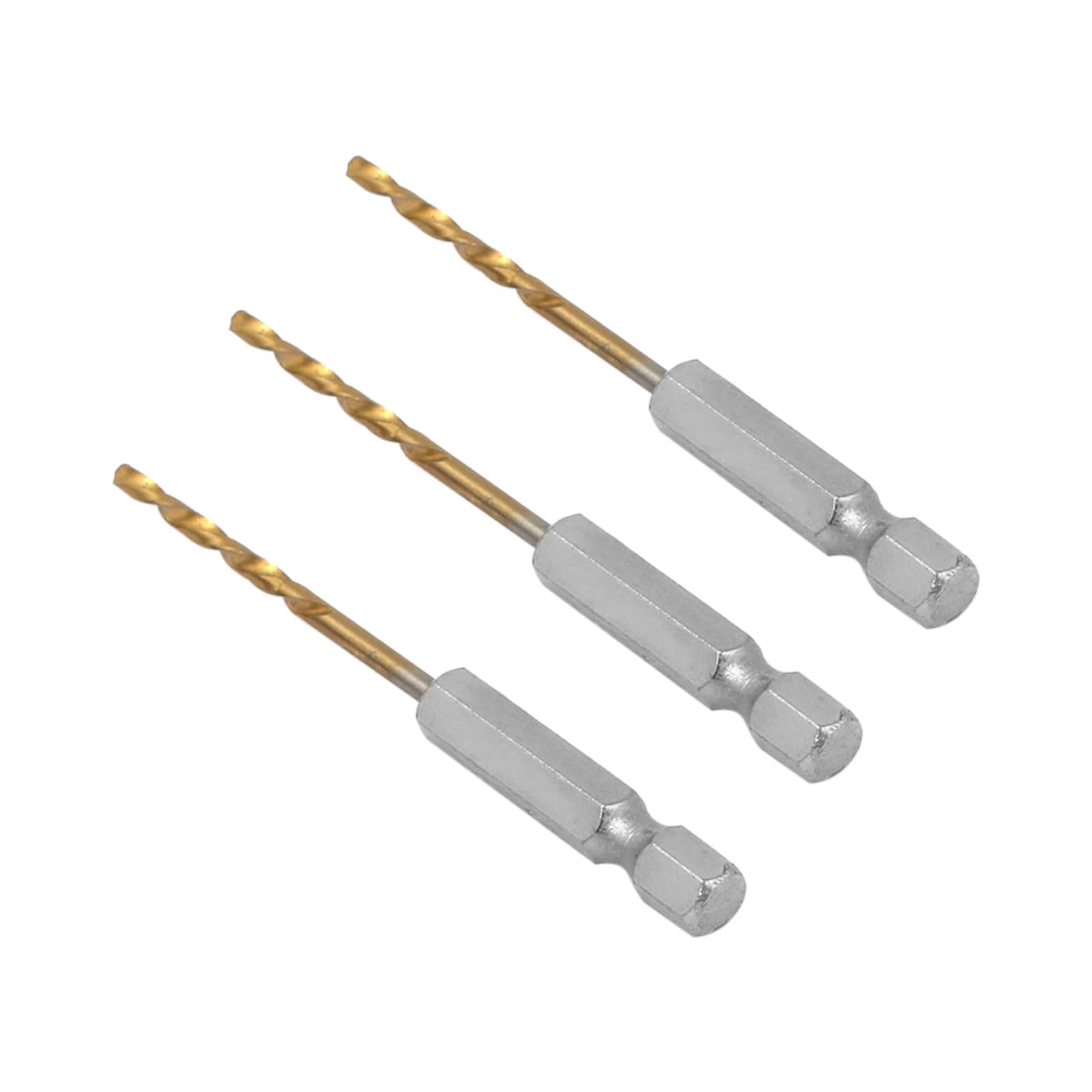 CoCud High Speed Steel Twist Drill Bits, 2.5mm Diameter 76mm Length, Straight Twist Jobber Drill Bit - (Applications: for Metal Woodwork Plastic Aluminum), 3Pieces