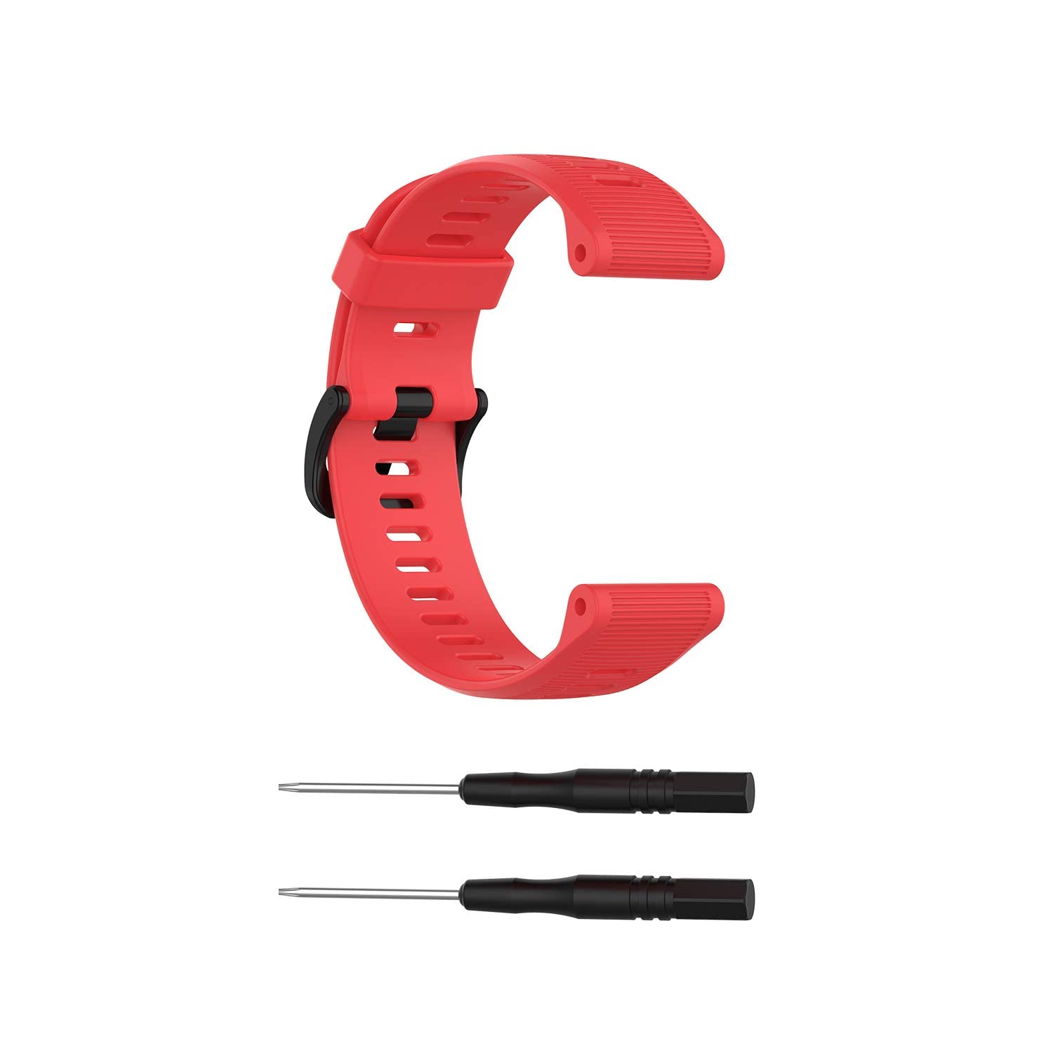 Compatible with Garmin Fenix 6 Replacement Band, Replacement Silicone Wrist Watch Band with PC Protective Case Cover for Garmin Fenix 6/6 Pro, Forerunner 945/935(22mm Red)
