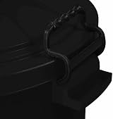 OptiProducts Black 50L Heavy Duty Plastic Bin with Locking Lid view 4