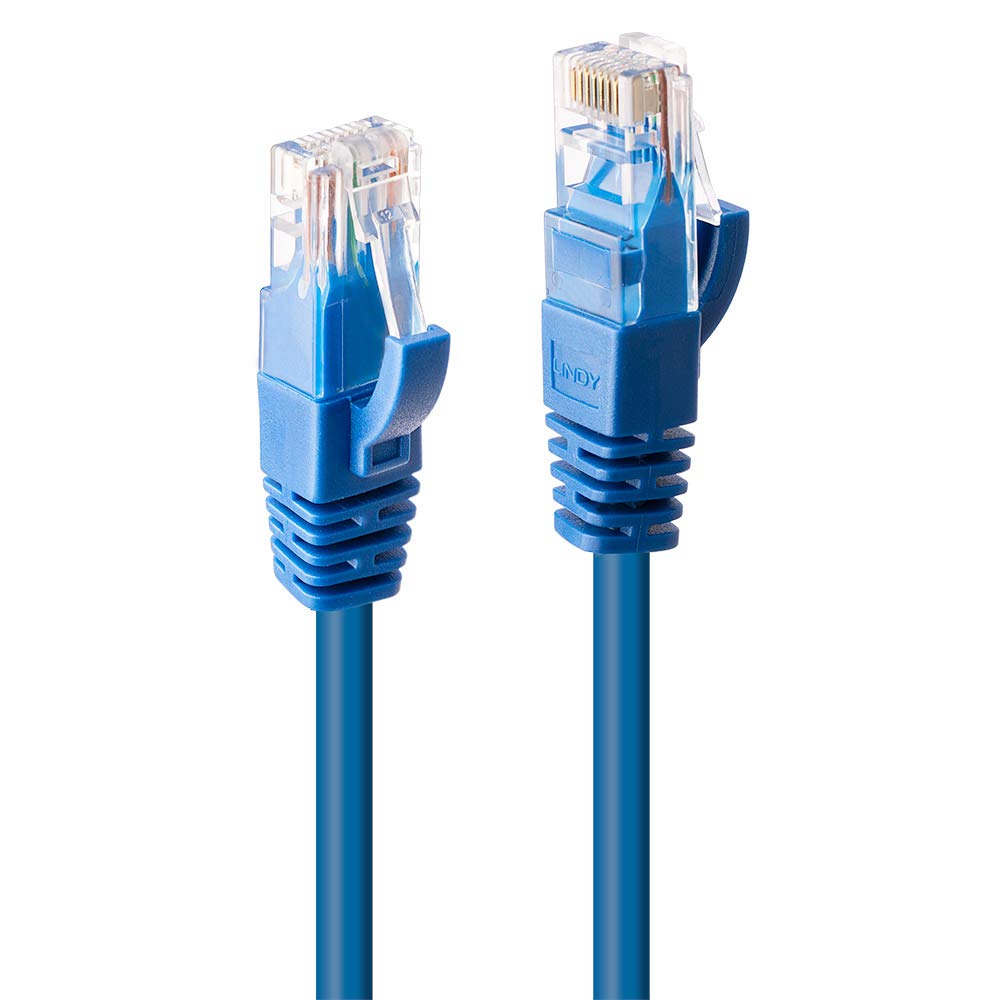 LINDY 0.3m CAT6 U/UTP Ethernet Cable, Blue
