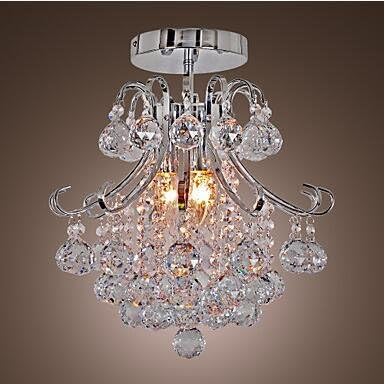 MEIREN Contemporary lighting fixtures 40W Contemporary Flush Mount Light in Crystal Feature(E14/E12) (BBB) , 110-120v