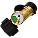 GASPRO Propane Tank Gauge Level Indicator/Leak Detector for QCC1 Propane Tank,Heater,Grill and Other Propane Appliance--100% Solid Brass Heavy-Duty