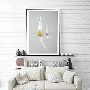 Framed Home Artwork Golden Abstract Style for Living Room Bedroom