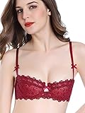 Intimate Portal Women Lumiere Lace Unlined Balconette Bra and Panty Set