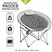 CORE 40025 Equipment Folding Oversized Padded Moon Round Saucer Chair with Carry Bag, Graythumb 1