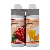 Rubbermaid Commercial 3485952 Microburst Duet 2-Fragrance Aerosol Odor Control Air Care System, Fragrance Refill, Cotton Berry/Refreshing Citrus