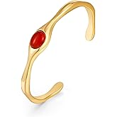 ENSKEFEN Dainty Thin Cuff Bangle Bracelets for Women Adjustable Gold Cuff Bracelet Minimalist Gold Open Bangle Wrist Cuff Bracelets