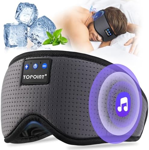 TOPOINT Sleep Headphones Wireless Bluetooth, Eye Mask for Sleeping