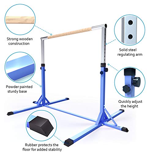 FBSPORT Gymnastics Trainning Kip Bar Expandable Horizontal Bar Adjustable Height Fitness