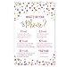 What's On Your Phone - Party Game - Bridal Shower - Baby Shower - Pink and Gold Heart Confetti (50-Sheets)
