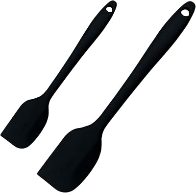 Kibon Silicone Spatula 2-Pack Kitchen Set Heat-Resistant Steel Core Small Large