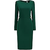 Hobemty Women's Funeral Wear to Work Dress Long Sleeve 2025 Pencil Dress for Women