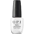OPI Nail Lacquer Nail Polish | Opaque Light White & Gray Shimmer Chip Resistant Nail Polish | Vegan, Fast Drying, Streak Free