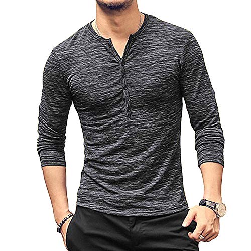 mens slim fit long sleeve henley