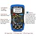 Digital Multimeter, HOLDPEAK 36K Auto-Ranging Multi Tester for Measuring DC AC Voltage, Current, Resistance, Capacitance, Frequency, Diode, Transistor and hfE of 4000 count (Blue)