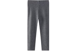 Girl's Cotton Footless Leggings Toddler Girls Stretchy Basic Leggings Pull On for Everyday Wear, 2-7T